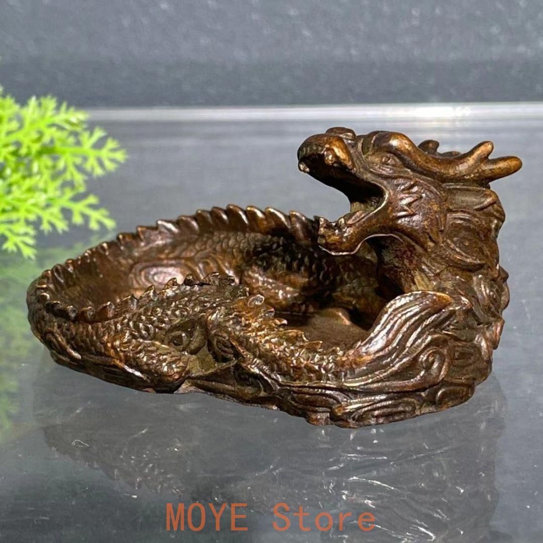 書道 龍形硯 ペン洗い 工芸品 美術品 置物 - メルカリ