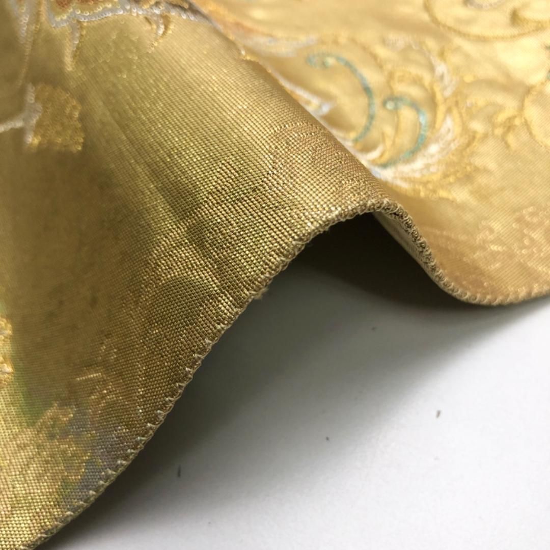 袋帯 青銅箔 鳳凰 花唐草模様 金糸 金色 O-5877 袋帯 青銅箔 鳳凰 花唐草模様 金糸 金色 O-5877 【公式通販】