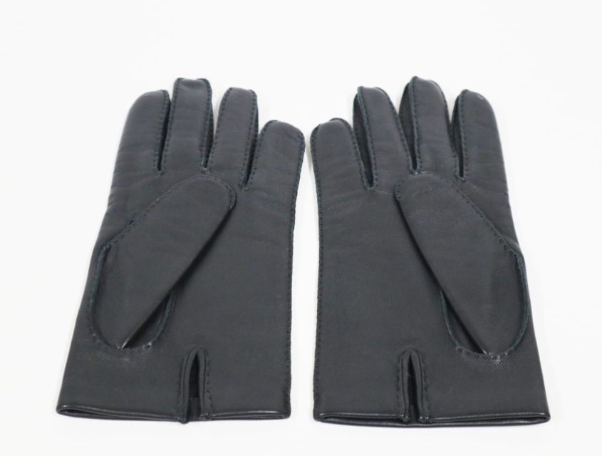 エルメス HERMES ネルヴュール ドロワット ラムスキン ブラック レザー