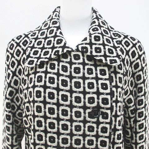 ミス アシダ miss ashida ステンカラーコート ニット ロング丈 F 黒系