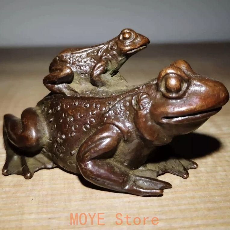 銅 細工 母子金蟾 茶道 来財飾り 工芸品 美術品 置物 - メルカリ