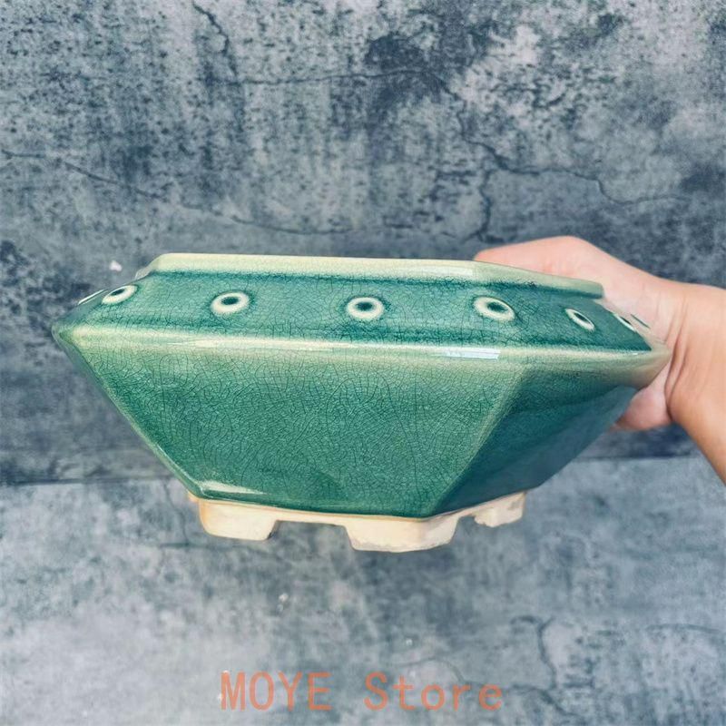 超人気 盆栽鉢 青磁鉢 山野草鉢 多肉植物 植木鉢 小品大品盆栽鉢 陶器