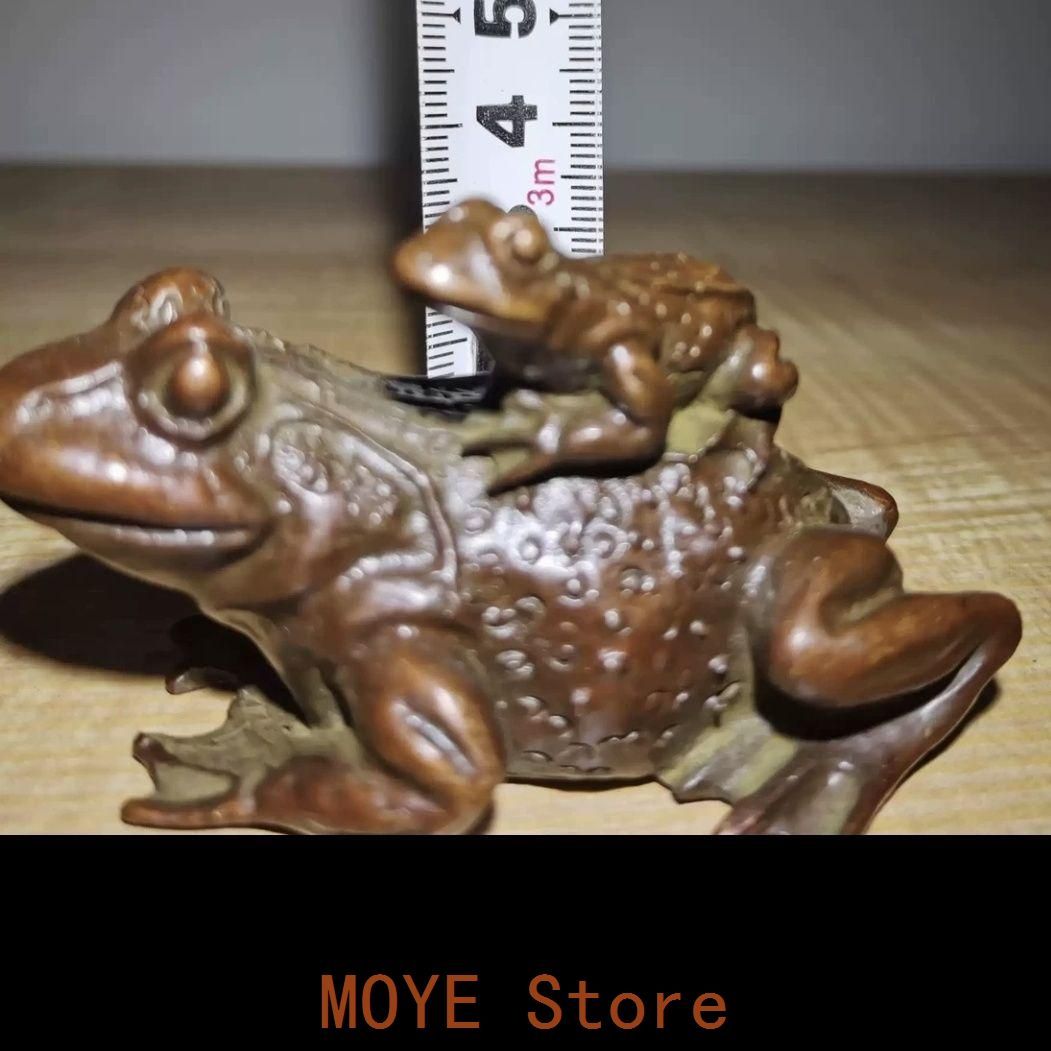 銅 細工 母子金蟾 茶道 来財飾り 工芸品 美術品 置物 - メルカリ