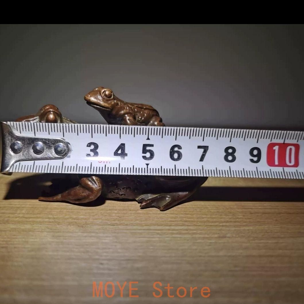 铜器 母子金蟾 轻奢 摆件 装飾品 工芸品 美術品 置物 銅 細工 母子金蟾 茶道 来財飾り 工芸品 美術品 置物 - メルカリ