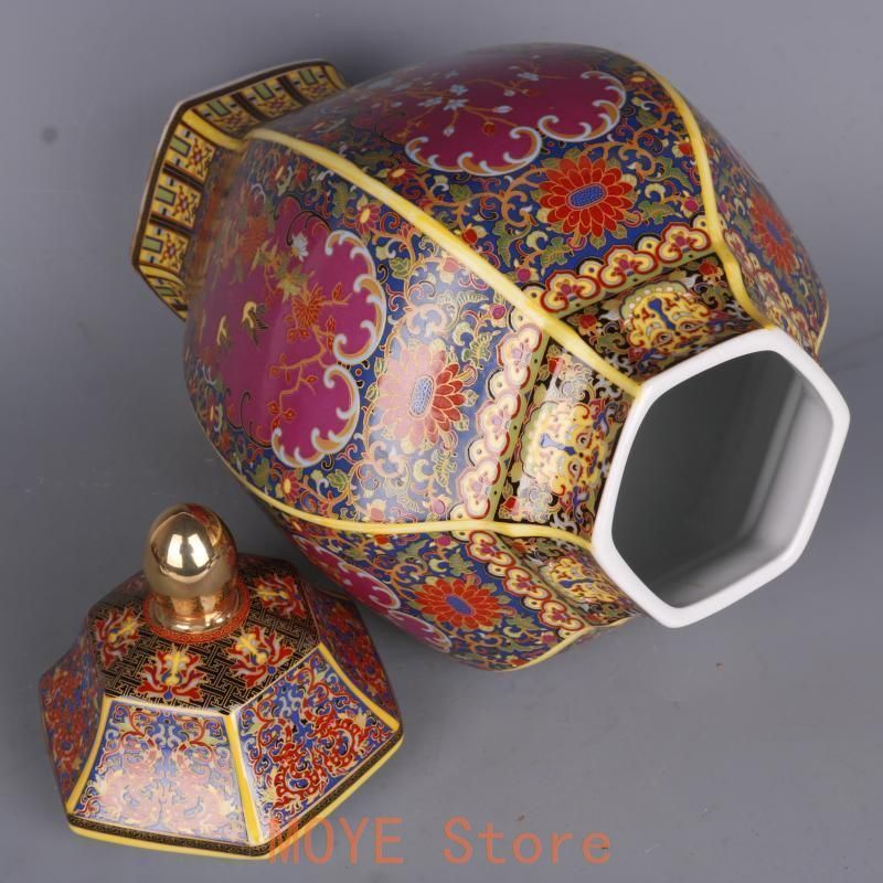 琺瑯彩祥鳳凰花鳥将軍壺 景徳鎮 陶磁器 装飾品 現代工芸品 美術品 置物 琺瑯彩祥鳳凰花鳥将軍壺 景徳鎮 陶磁器 装飾品 現代工芸品