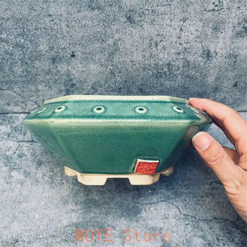 超人気 盆栽鉢 青磁鉢 山野草鉢 多肉植物 植木鉢 小品大品盆栽鉢 陶器