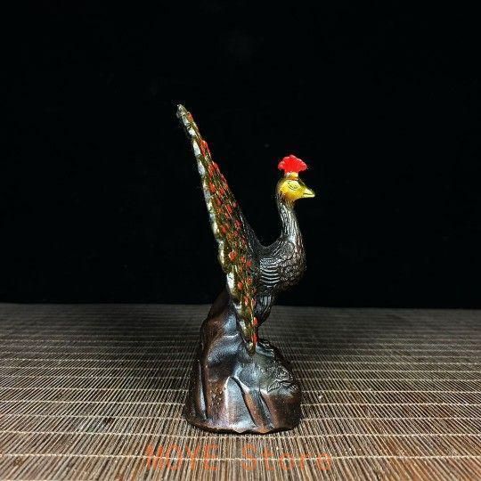 クジャク   置物 装飾品 現代工芸品美術品 クジャク 置物 装飾品 現代工芸品美術品 - メルカリ