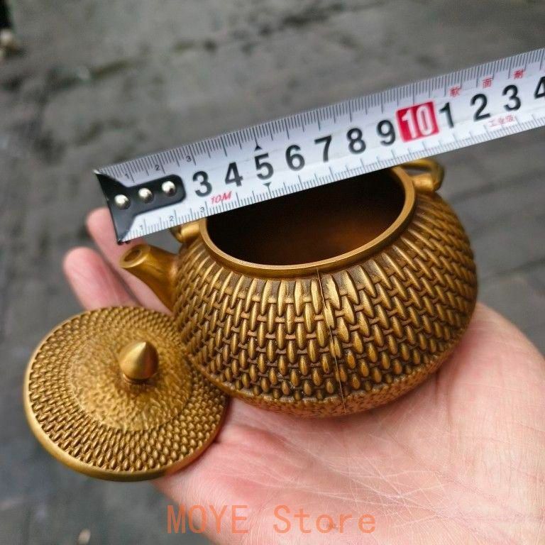 真鍮 細工 禅字 波点提梁壺 茶壺 酒壺 茶道 工芸品 置物 - メルカリ