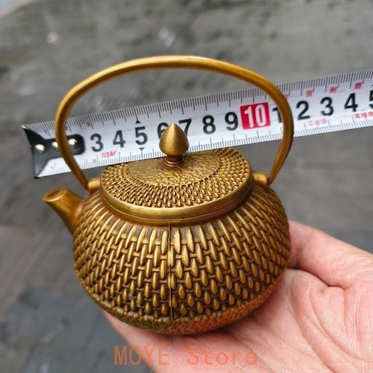 真鍮 細工 禅字 波点提梁壺 茶壺 酒壺 茶道 工芸品 置物 - メルカリ