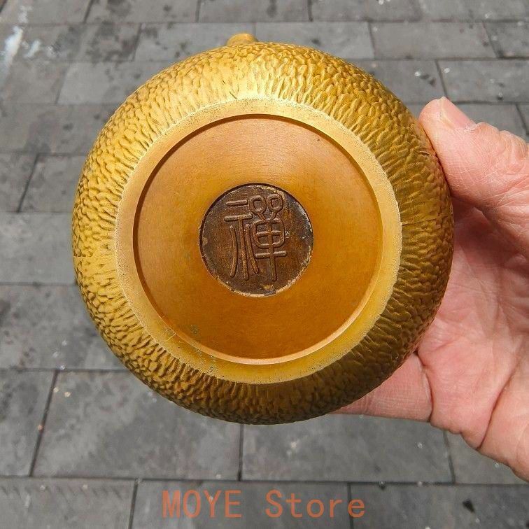 真鍮 細工 禅字 波点提梁壺 茶壺 酒壺 茶道 工芸品 置物 - メルカリ