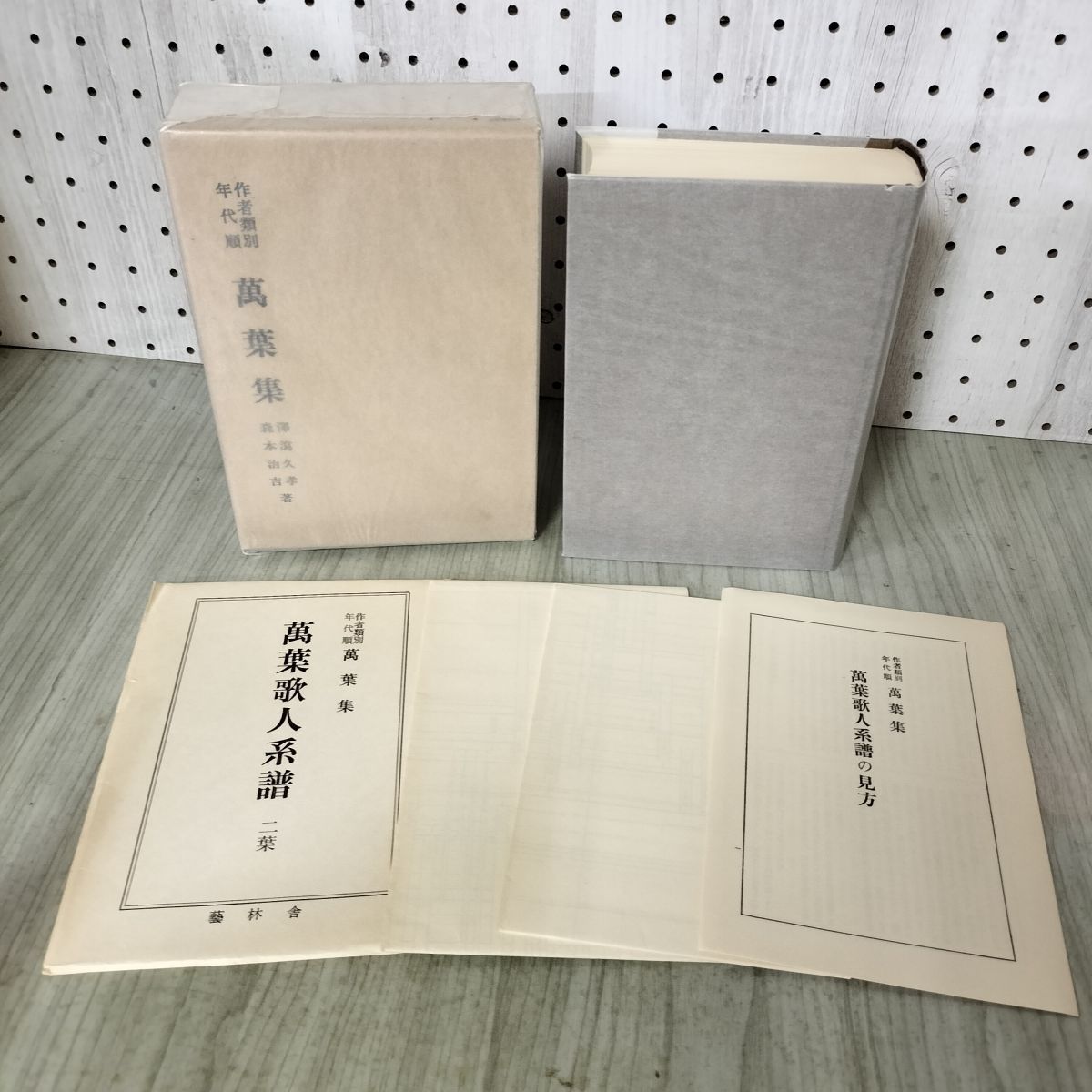 作者類別年代順 萬葉集 澤瀉久孝 森本治吉 藝林舎 昭和51年 1976年