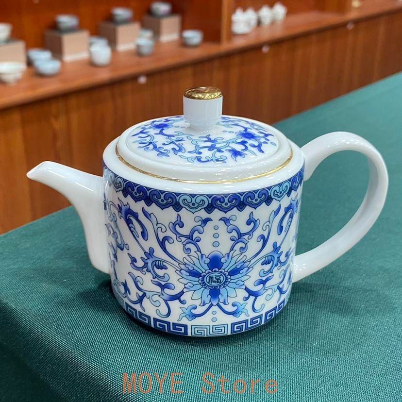 中国茶器 青花纏枝蓮茶壺茶器セットです 新品未使用 - メルカリ