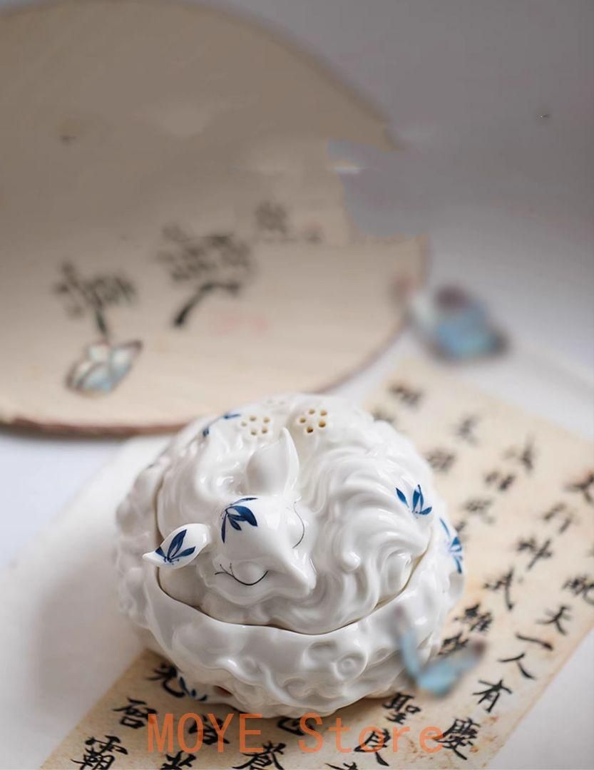 九尾狐の焼物 香炉 香道具蓋置　置物 九尾狐の焼物 香炉 香道具蓋置 置物 - メルカリ