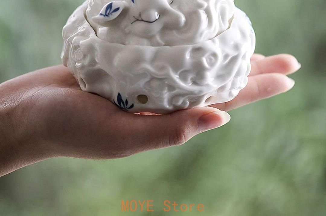 九尾狐の焼物 香炉 香道具蓋置　置物 九尾狐の焼物 香炉 香道具蓋置 置物 九尾狐の焼物 香炉 香道具蓋置