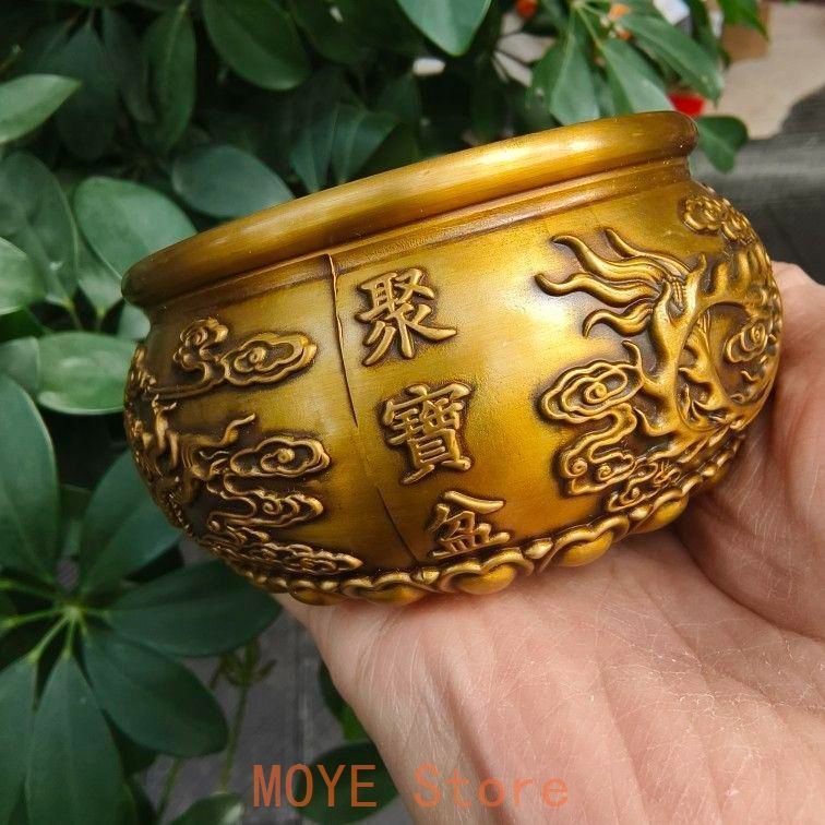 竜鳳呈祥香炉 聚宝盆 装飾品 現代工芸品美術品 置物 - メルカリ
