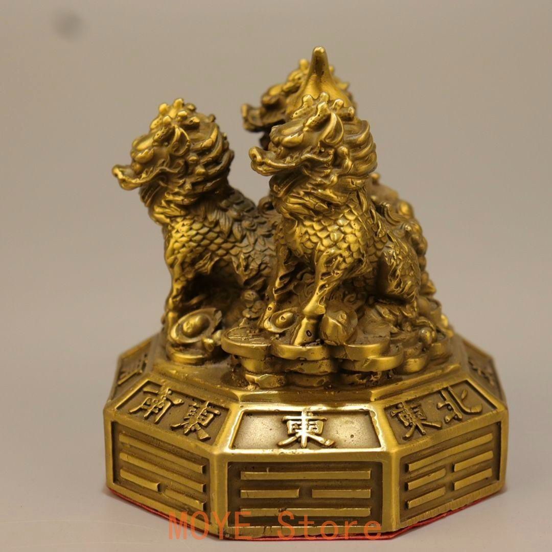 銅器 八卦麒麟振り子陣 運財麒麟 陣福禄麒麟 風水 家住宅 工芸品置物 銅器 八卦麒麟振り子陣 運財麒麟 陣福禄麒麟 風水 家住宅 工芸品置物