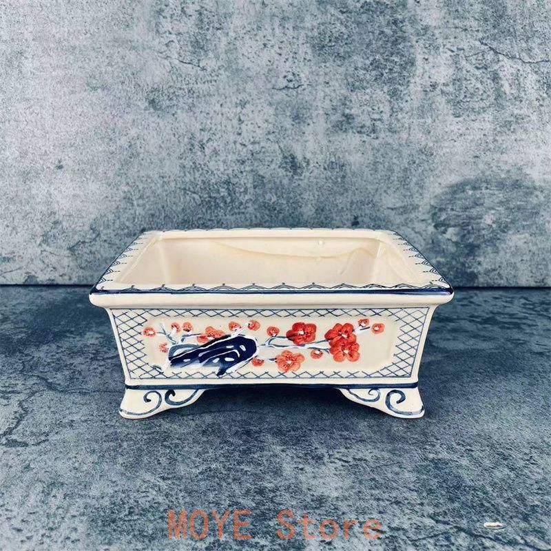 超人気 盆栽鉢 青磁鉢 山野草鉢 多肉植物 植木鉢 小品大品盆栽鉢 陶器