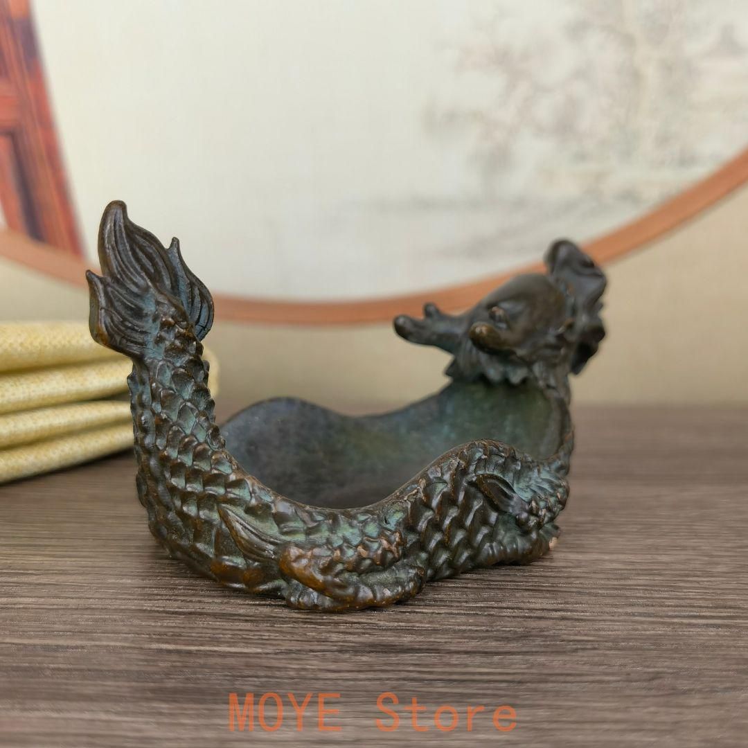 文鎮 竜 筆洗う 書道具 文房具 工芸品 美術品 置物 - メルカリ