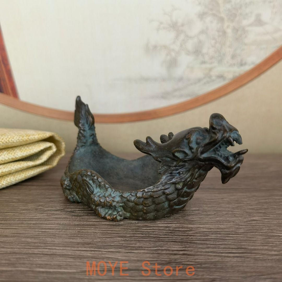 文鎮 竜 筆洗う 書道具 文房具 工芸品 美術品 置物 - メルカリ