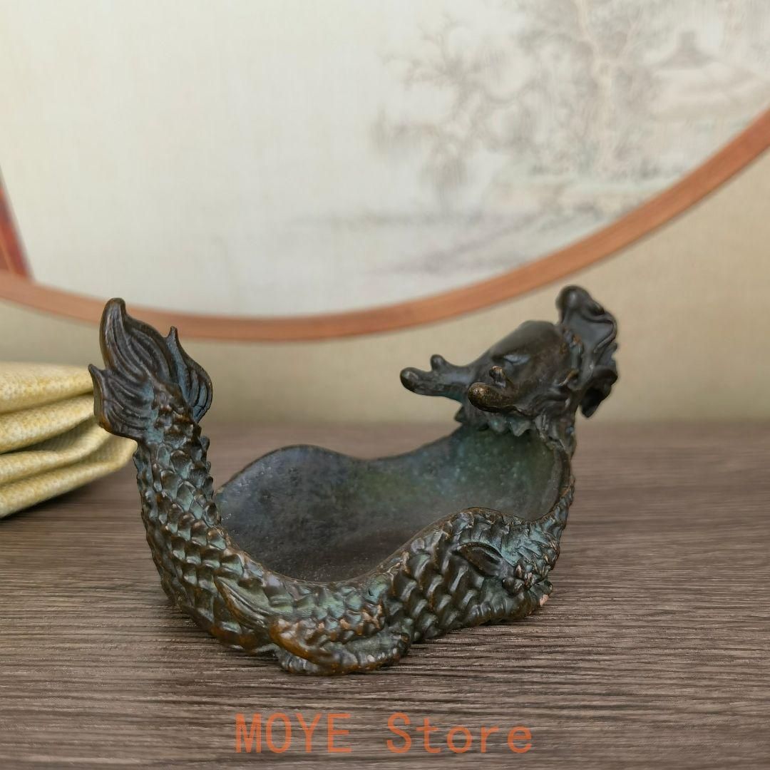 文鎮 竜 筆洗う 書道具 文房具 工芸品 美術品 置物 - メルカリ