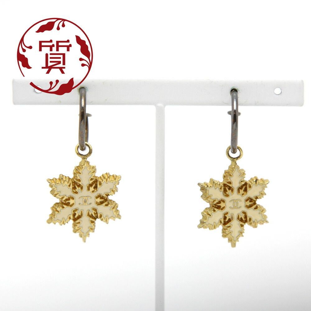 シャネル   雪の結晶　ピアス　スノーフレーク　片耳 楠本質店/元住吉】シャネル CHANEL GF スノーフレーク ピアス 雪の結晶