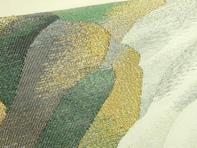 平和屋本店○極上 人間国宝 綴織 細見華岳 八寸名古屋帯 渓流 滝 金