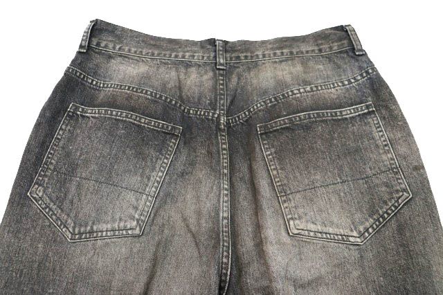 ANCELLM アンセルム 25AW AGING01 BLACK テーパード ワイド デニム