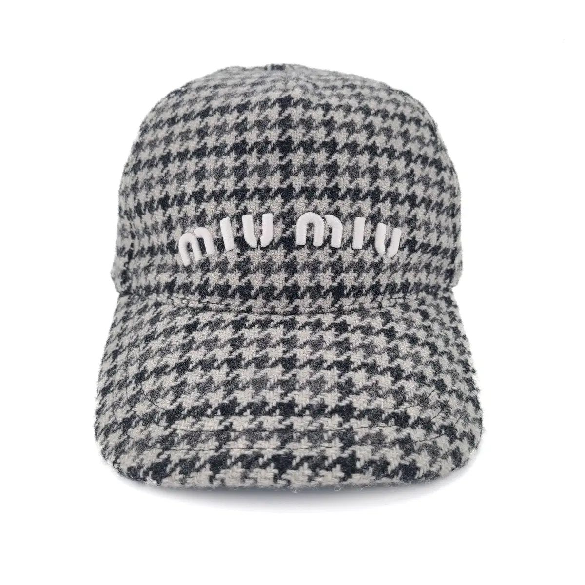 未使用 ミュウミュウ キャップ チェック ベージュ ブラック ウール M 未使用 ミュウミュウ キャップ チェック ベージュ ブラック ウール M