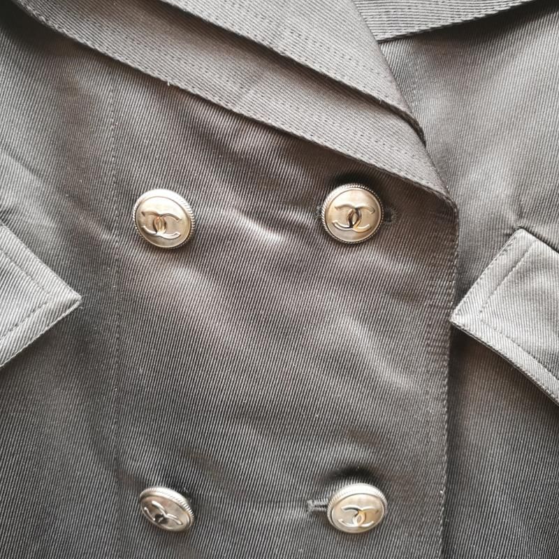 シャネル シルク ダブル トレンチコート 04C P22694V13178 ココマーク