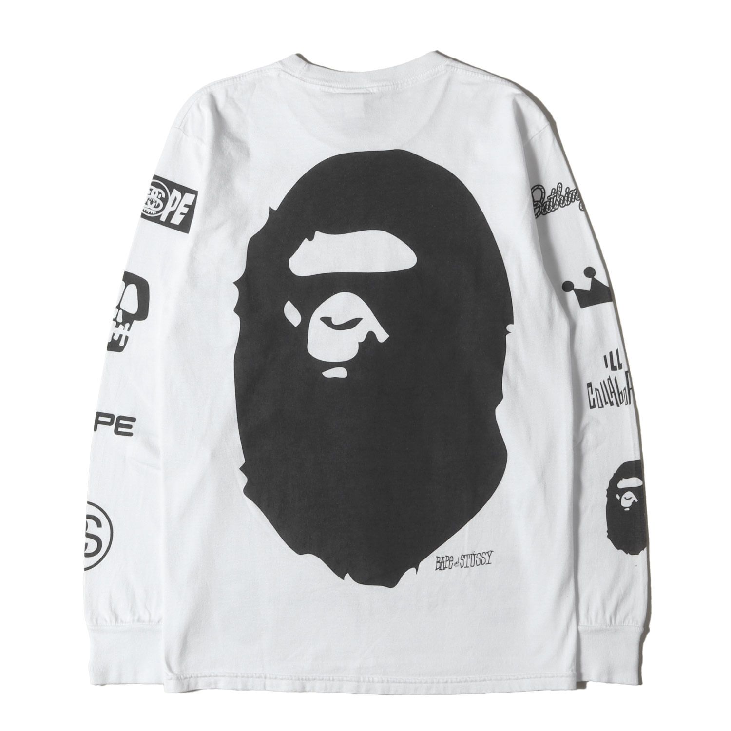 STUSSY ステューシー Tシャツ ホワイト 白 サイズ:S | A BATHING APE