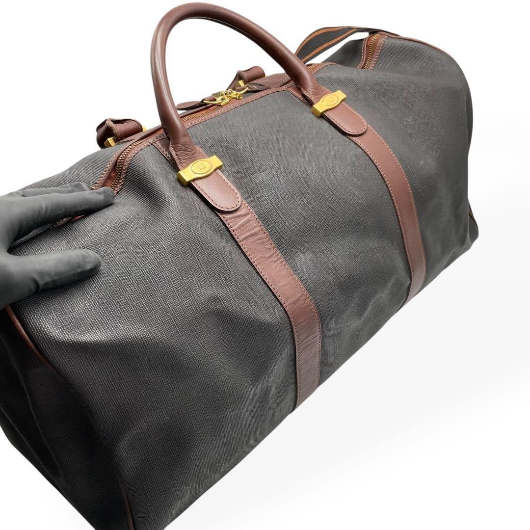 美品 dunhill ダンヒル ボストンバッグ 大容量 ショルダーストラップ