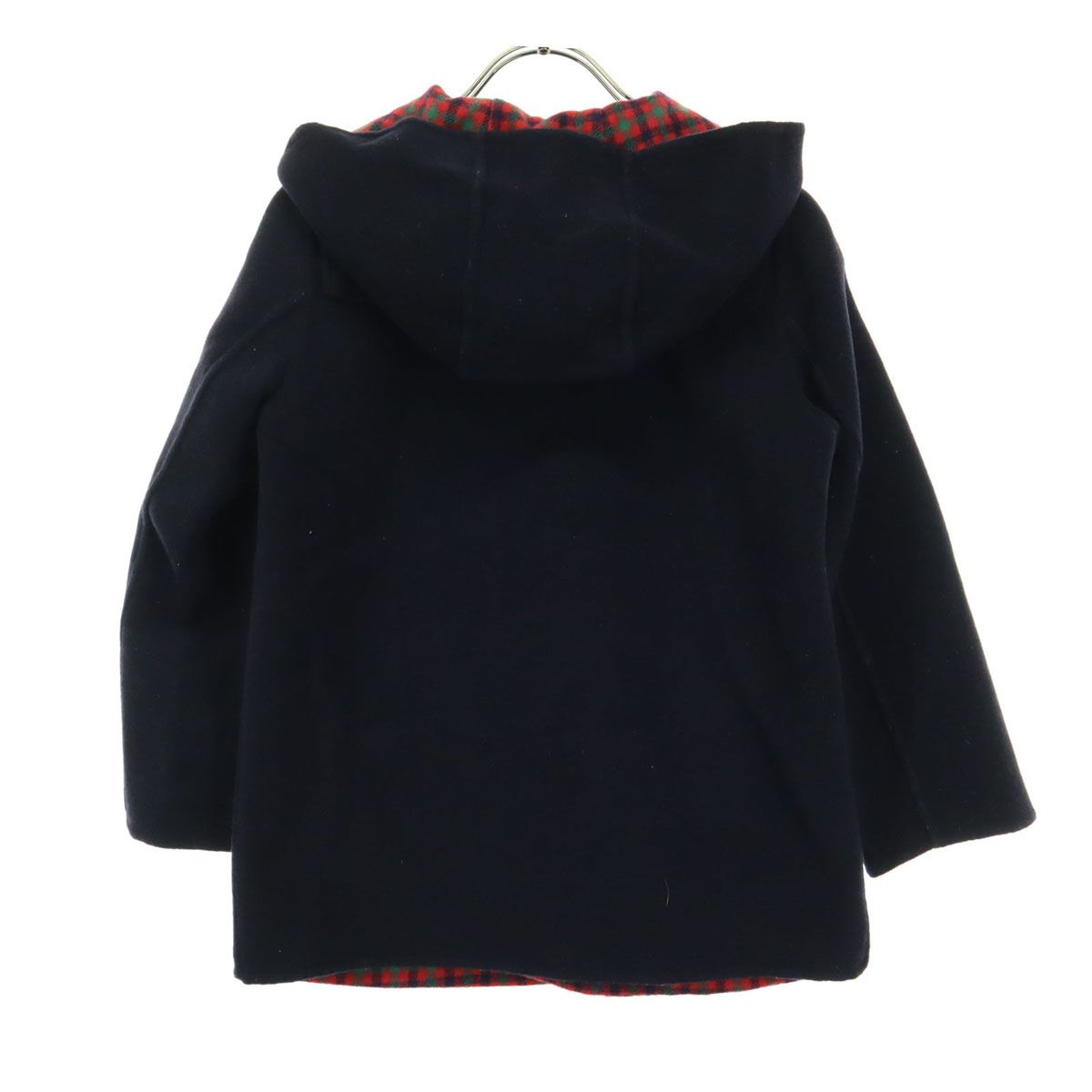 familiar ファミリアモヘアチェックコート130 Familiar ファミリア チェック柄 長袖 ダッフルコート 130 ブラック