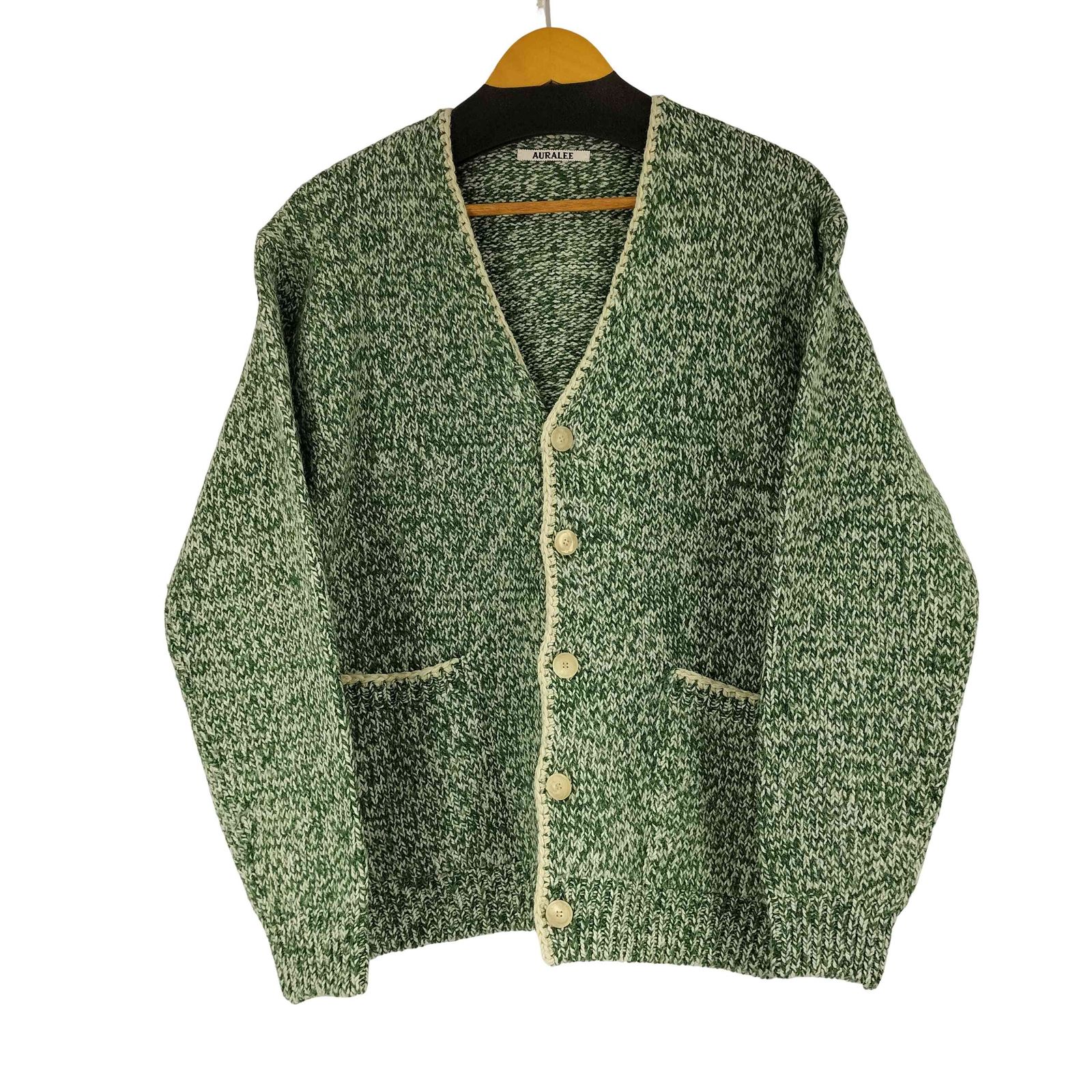 【新品】オーラリー　カーディガン オーラリー AURALEE SILK WOOL CAMEL MIX KNIT CARDIGAN メンズ JPN：3