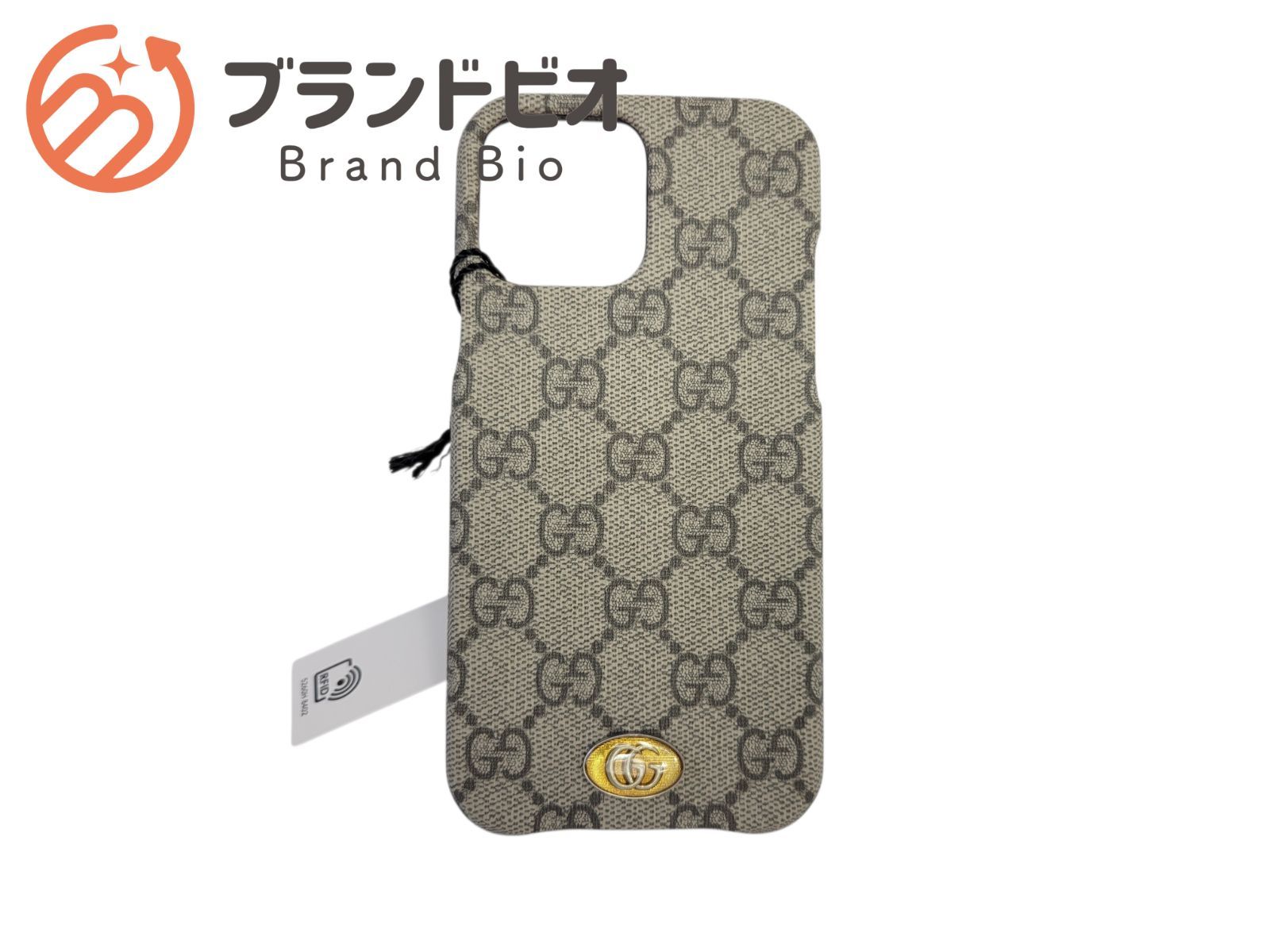 未使用品 グッチ iPhoneケース GGスプリーム 701331 ベージュ PVC