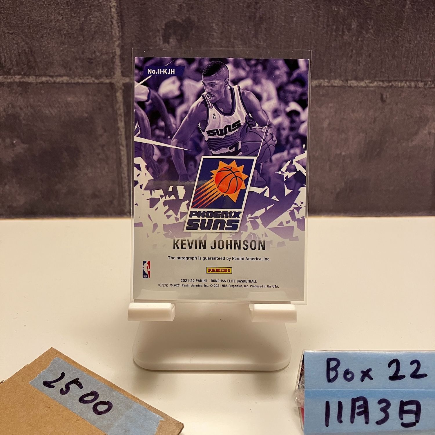 2021-22 Panini Donruss Elite Kevin Johnson 直筆サインカード