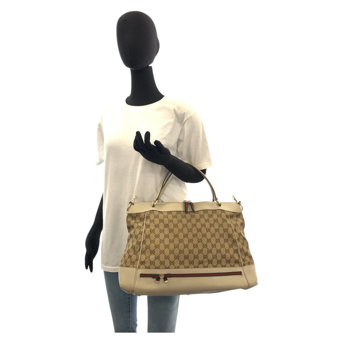 GUCCI グッチ メイフェア シェリーライン ベージュ GGキャンバス 