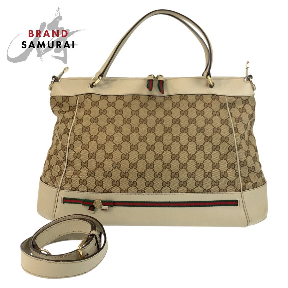 GUCCI グッチ メイフェア シェリーライン ベージュ GGキャンバス 