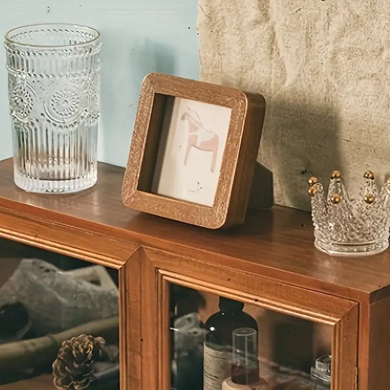 ミニ キャビネット 収納ボックス ディスプレイラック 木製 おしゃれ