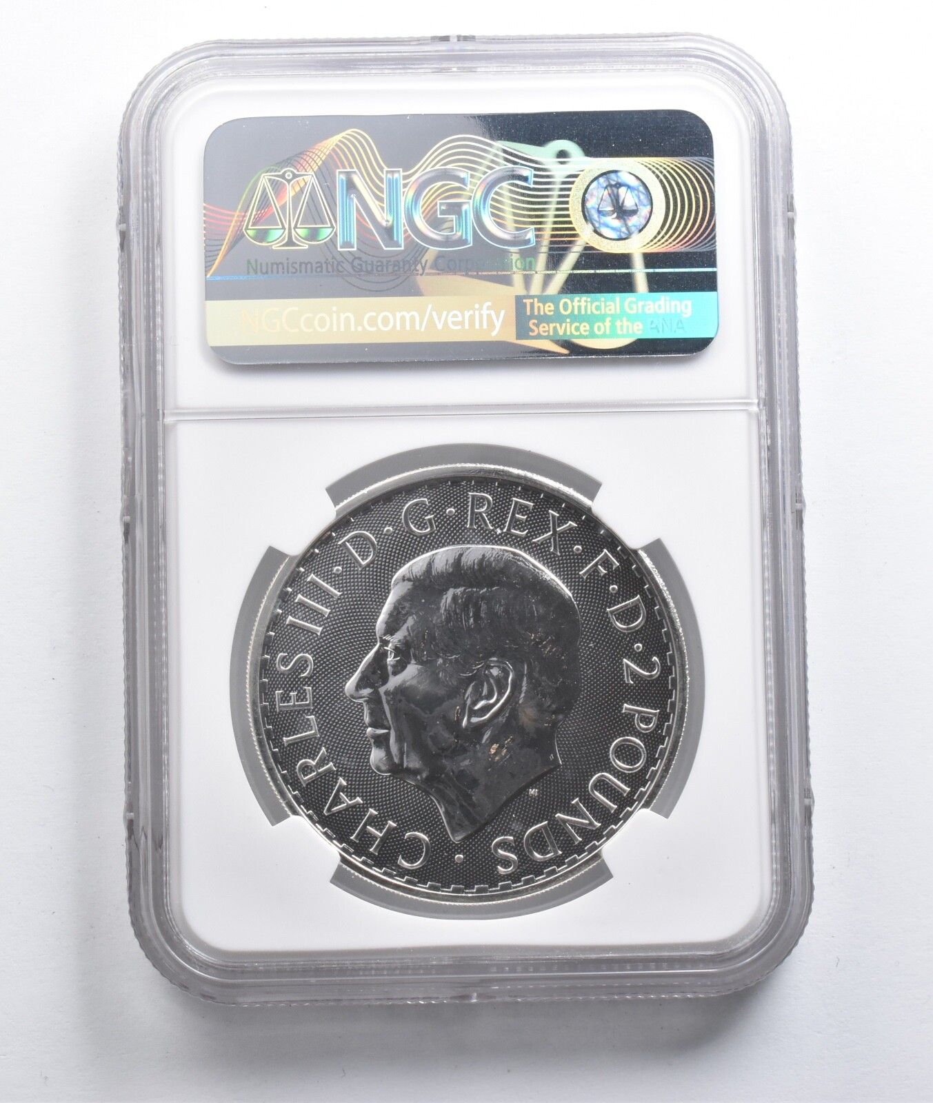 2023年 イギリス 2ポンド銀貨 ブリタニア チャールズ3世 OBV MS70 NGC