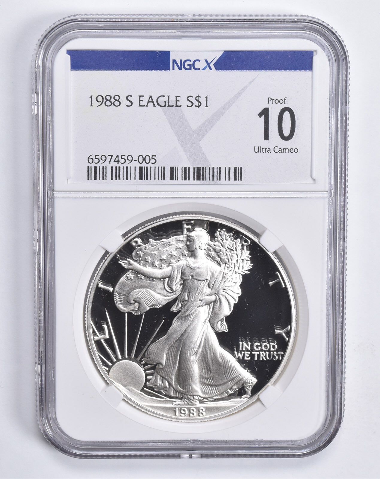 プルーフ10 1988-S アメリカンシルバーイーグル $1 NGC X - メルカリ