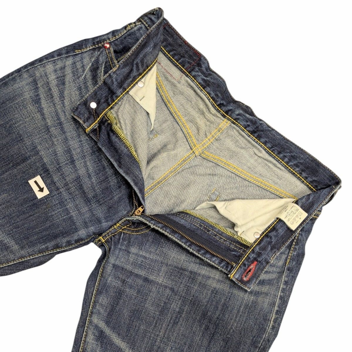 【古着】CUNE 5連うさぎ ペイントジーンズ キューデニムパンツ32 CUNE キューン 5連うさぎプリント デニムパンツ ジーンズ ジーパン