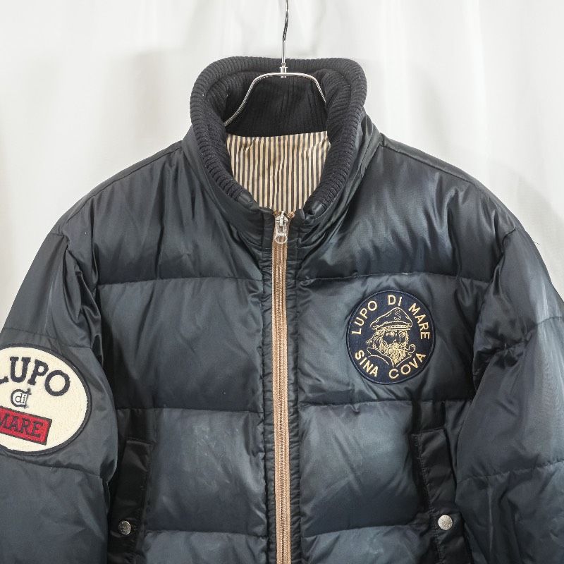 希少 SINA COVA シナコバ ダウンジャケット メンズ 2L 裏地ストライプ