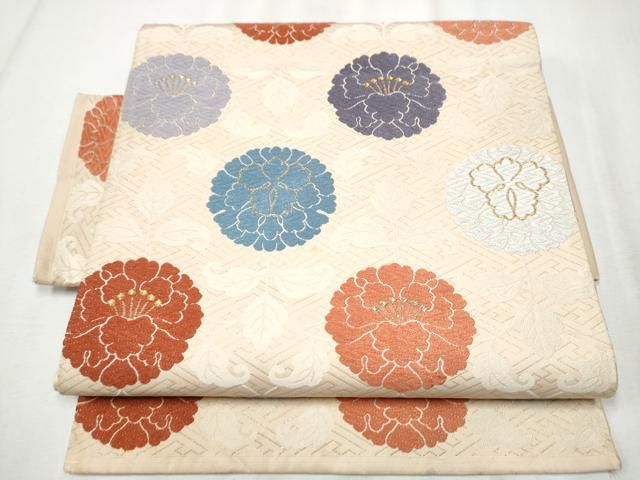 平和屋着物●つけ帯　加良織錦　草花文　本金箔　正絹　逸品　CABA1120hy 平和屋着物○つけ帯 加良織錦 草花文 本金箔 正絹 逸品 CABA1120hy