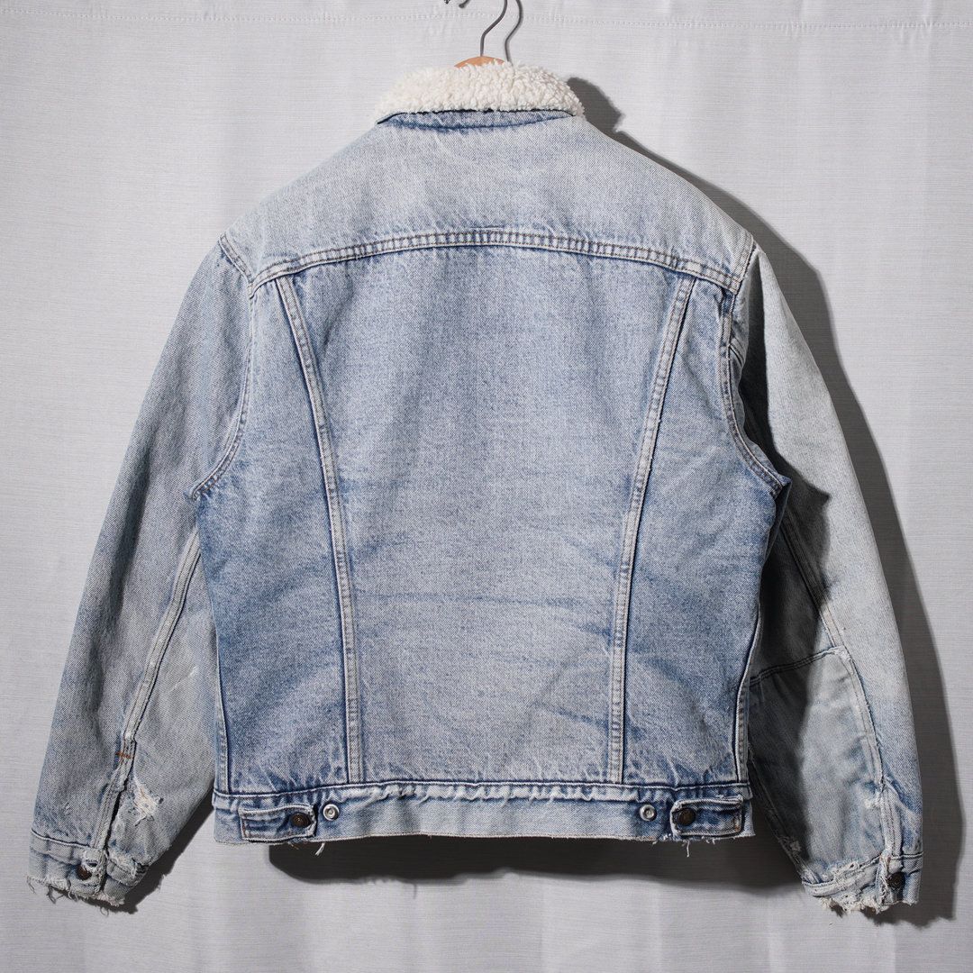 93年製 リーバイス 70608-0216 USA製 40 デニム Gジャン 80s USA製 リーバイス Levi's 70608 0216 シェルパ デニムボア