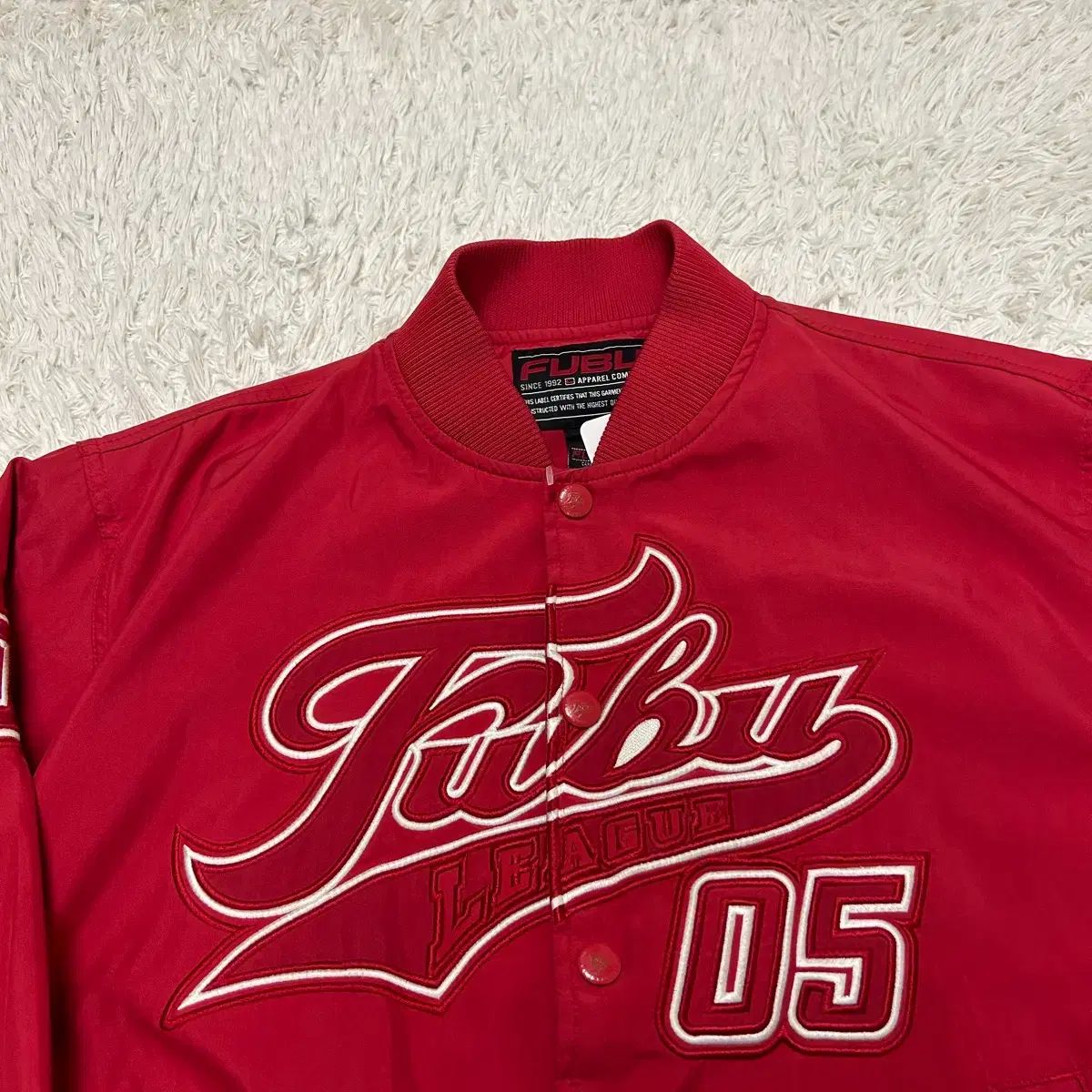 FUBU(フブ) レッド スタジャン ジャケット - メルカリ