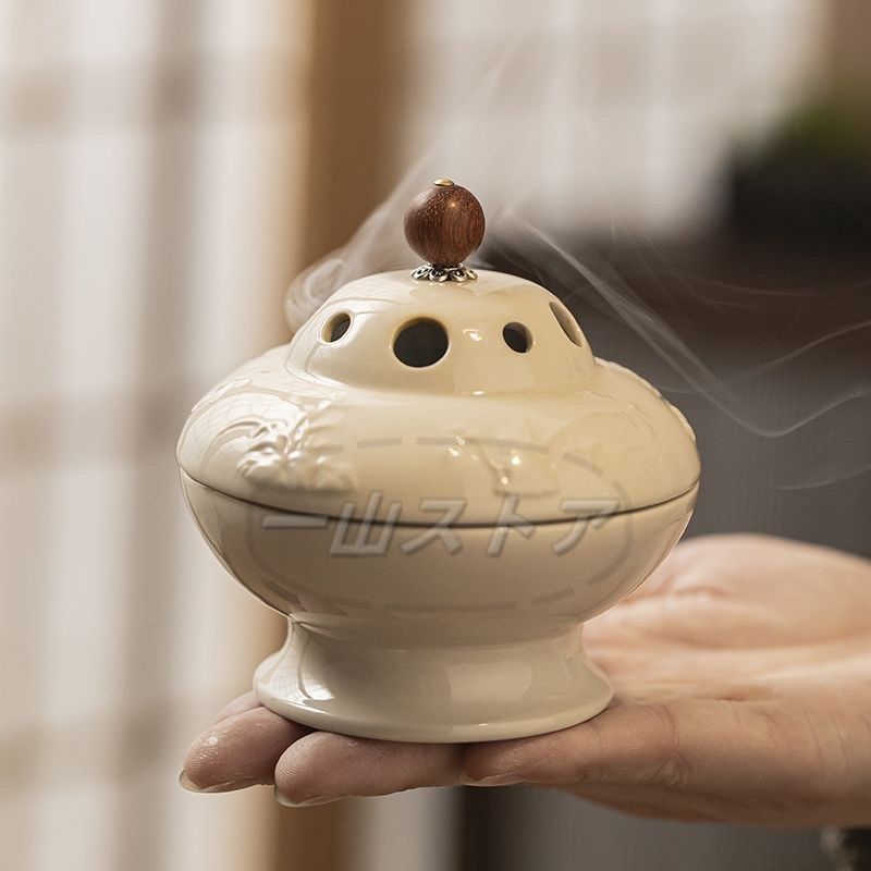 新品・未使用】 喜香篆新品梅蘭竹菊四君子盤香炉家庭用高級禅意薫香炉