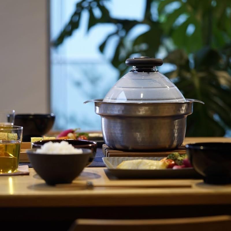 HARIO(ハリオ) ご飯釜 雪平 IH対応 1~3合用 シルバー 雪平 プレゼント
