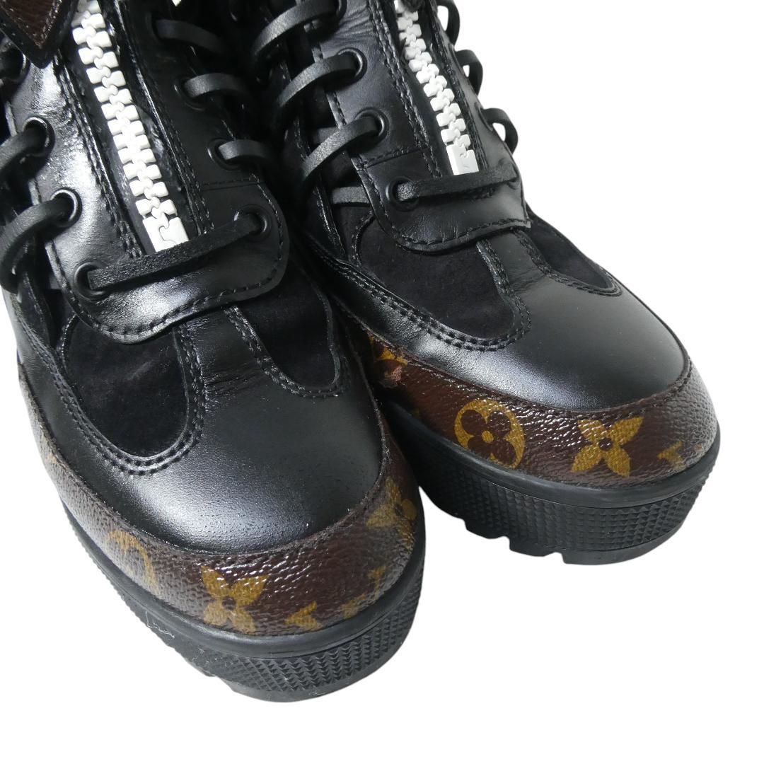 【未使用級】LOUIS VUITTONモノグラム ローリエートライン ブーツ 未使用級】LOUIS VUITTONモノグラム ローリエートライン ブーツ 未使用