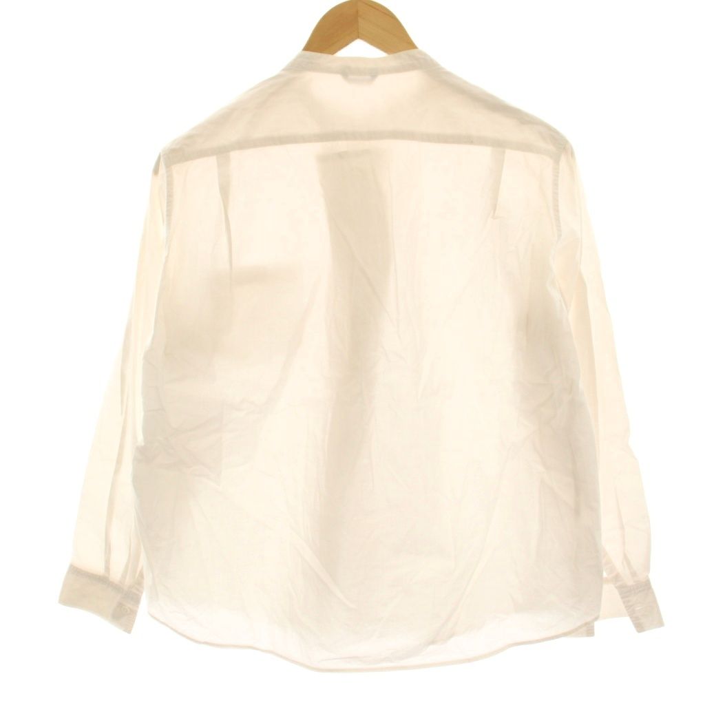 【美品】アーツアンドサイエンス　バンドカラー　長袖シャツ　ブラウス　ホワイト アーツ&サイエンス シャツ ブラウス バンドカラー 長袖 1 白 ホワイト