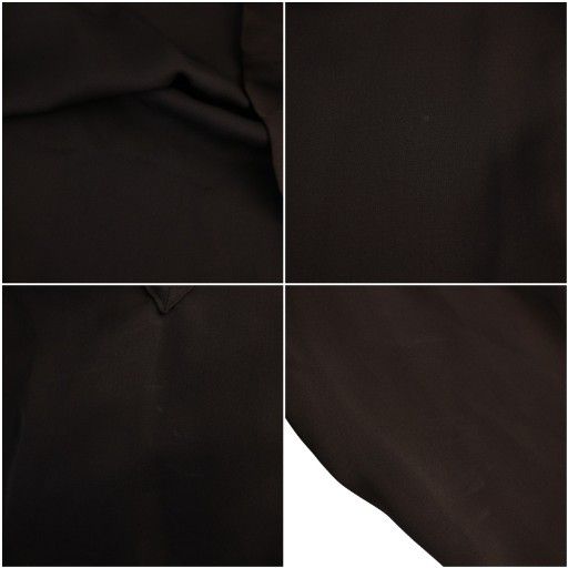 グッチ GUCCI ワンピース ひざ丈 長袖 シルク 38 チャコールグレー